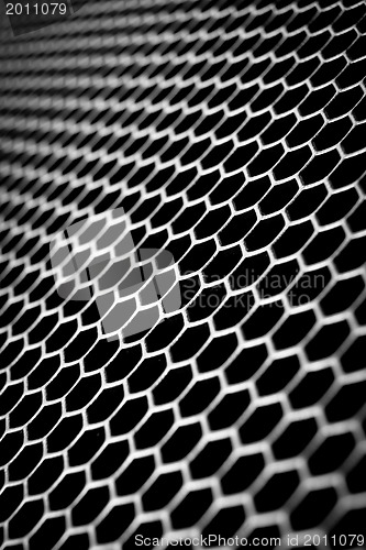 Image of abstract metallic grid