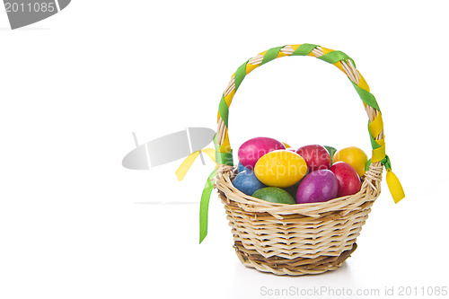 Image of easter eggs in basket