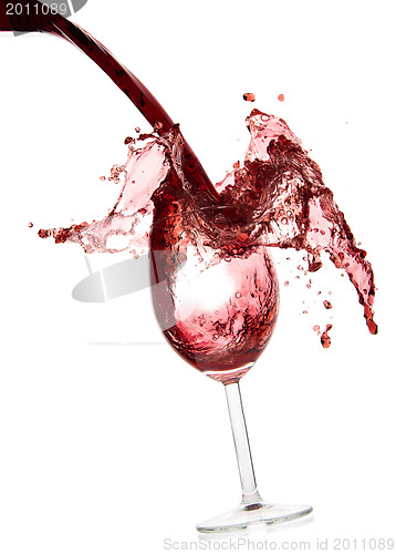 Image of pouring red wine