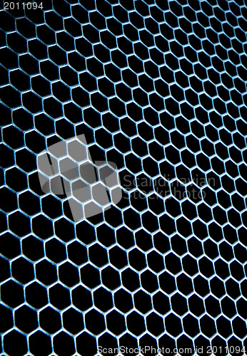 Image of abstract metallic grid