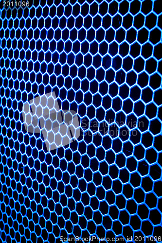 Image of abstract metallic grid