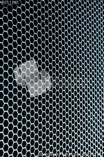 Image of abstract metallic grid