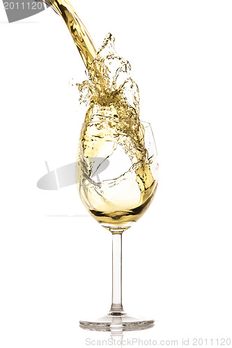 Image of white wine splash