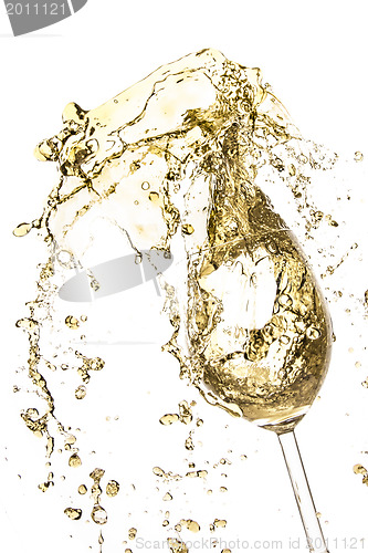 Image of white wine splash