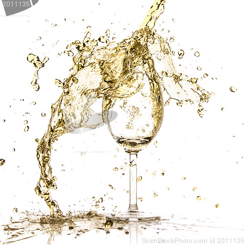 Image of white wine splash