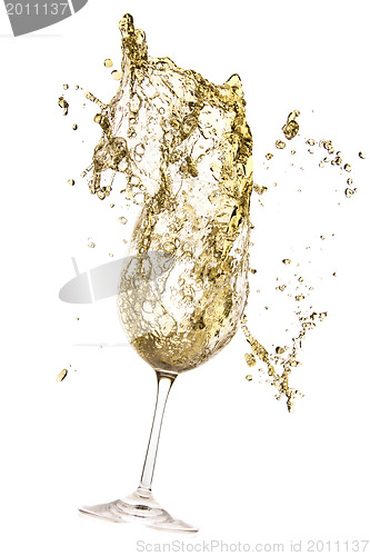 Image of white wine splash