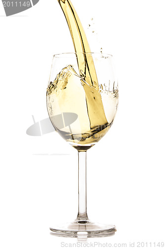 Image of white wine splash