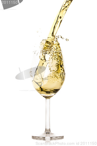 Image of white wine splash