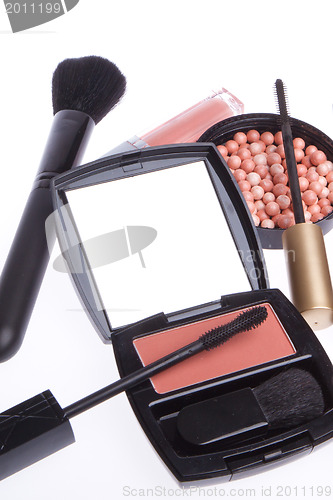 Image of set of cosmetic makeup products