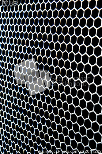 Image of abstract metallic grid