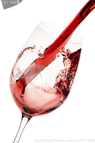 Image of pouring red wine