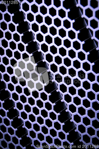 Image of abstract metallic grid
