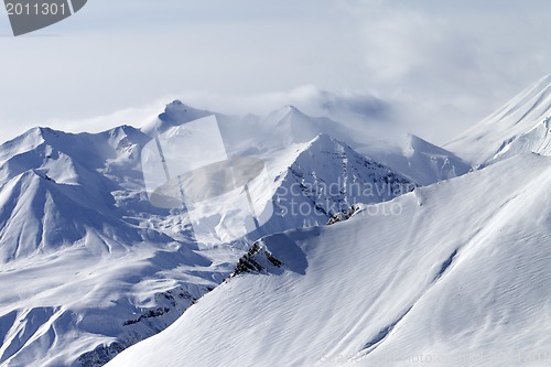 Image of Winter mountains in fog