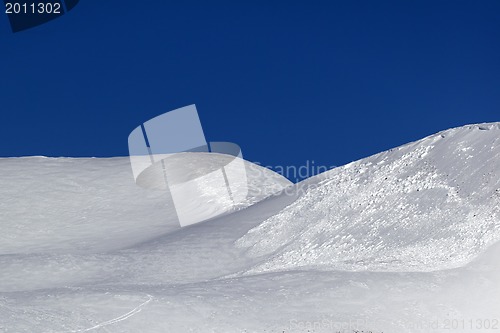 Image of Trace of avalanche on off-piste slope