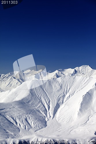 Image of Snow slope in high mountains