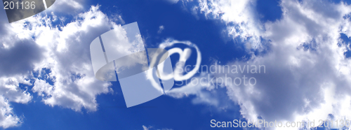 Image of E mail cloud sign