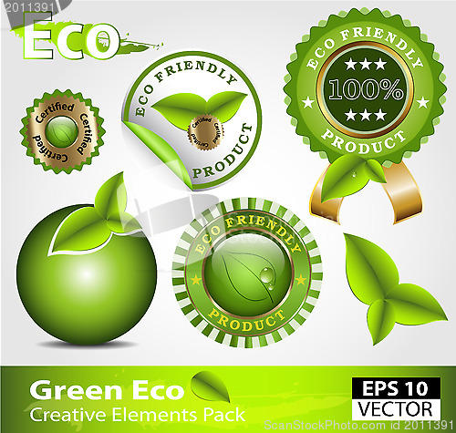 Image of 	Green ecofriendly design elements