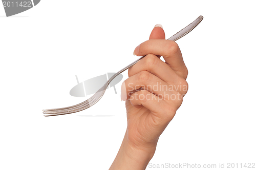 Image of woman holding a fork