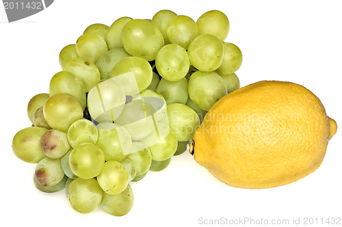 Image of grapes and lemon