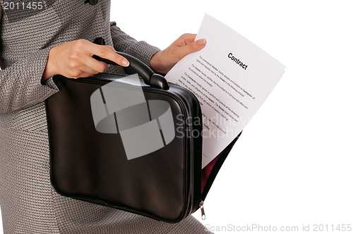 Image of Suitcase with contracts