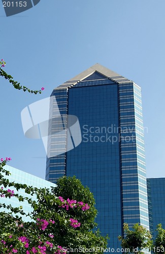 Image of Office building and flowers