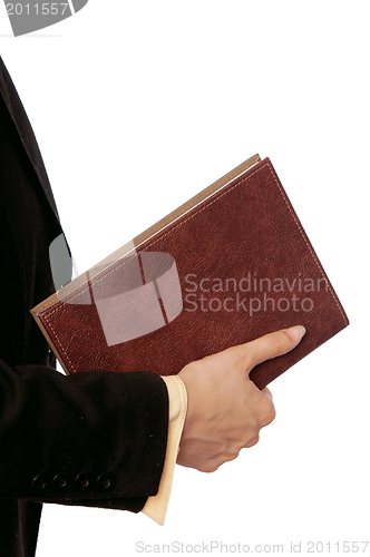 Image of business woman holding notes