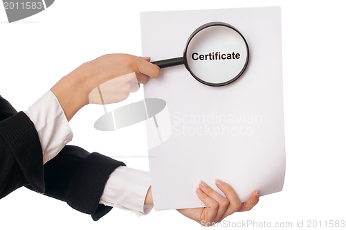 Image of certificate