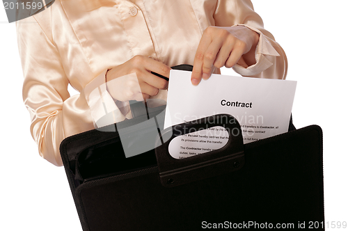 Image of Suitcase with contracts