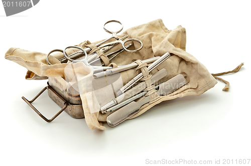 Image of old military surgical set