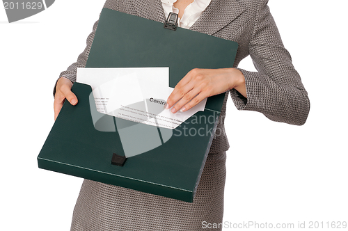 Image of Suitcase with contracts