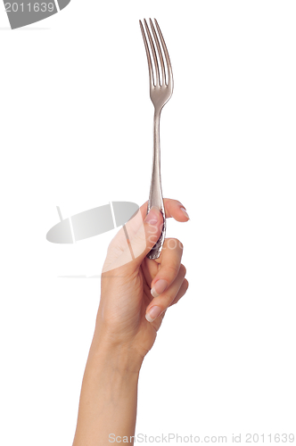 Image of woman holding a fork
