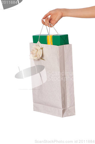 Image of Paper bag with a box