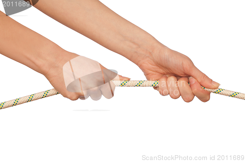 Image of pulling of a rope