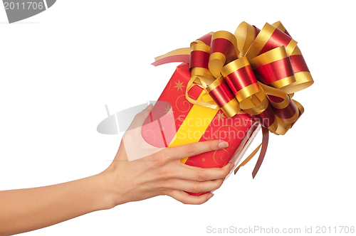 Image of gift with yellow bow