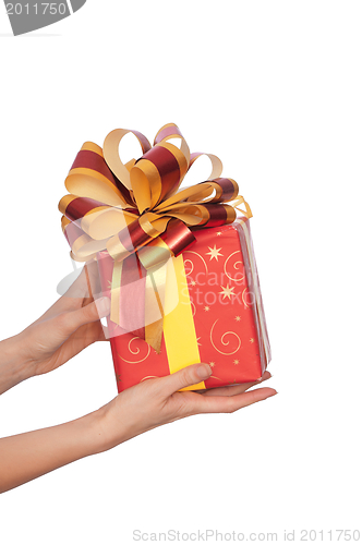 Image of gift with yellow bow