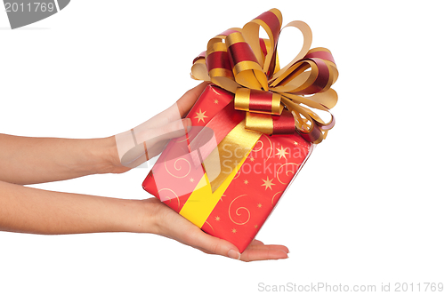 Image of gift with yellow bow