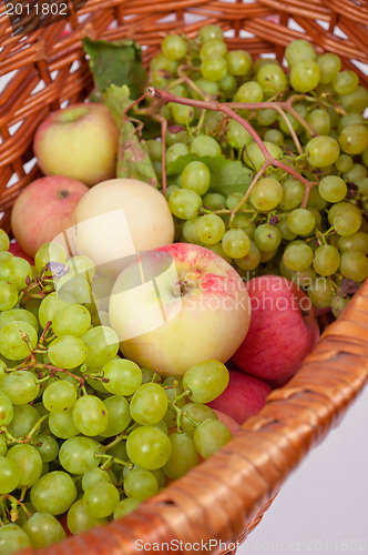 Image of apples and grapes