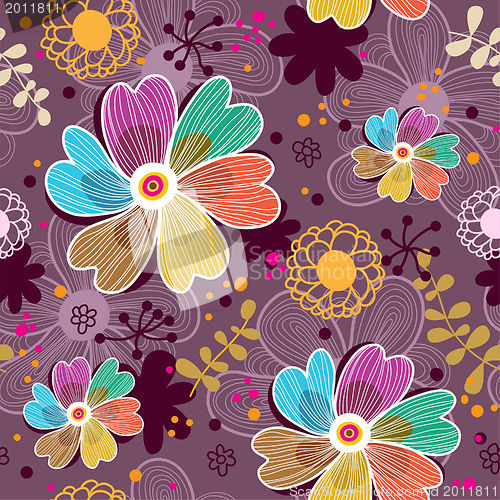 Image of Floral seamless pattern in vector