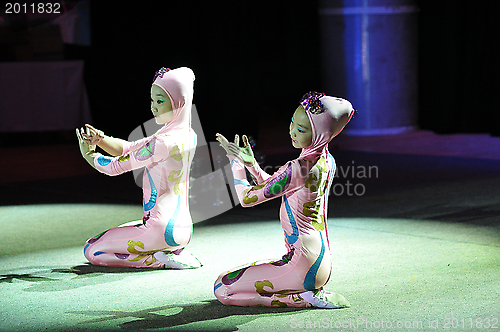 Image of Chinese circus, 29.10.2012, city of Orenburg, Southern Ural, Russia