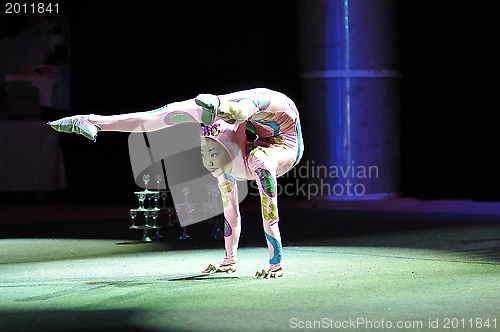 Image of Chinese circus, 29.10.2012, city of Orenburg, Southern Ural, Russia