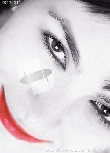 Image of Beautiful young woman face. 