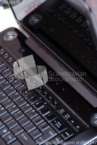 Image of Modern and stylish laptop. 
