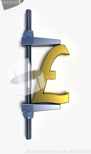 Image of pound sterling golden sign