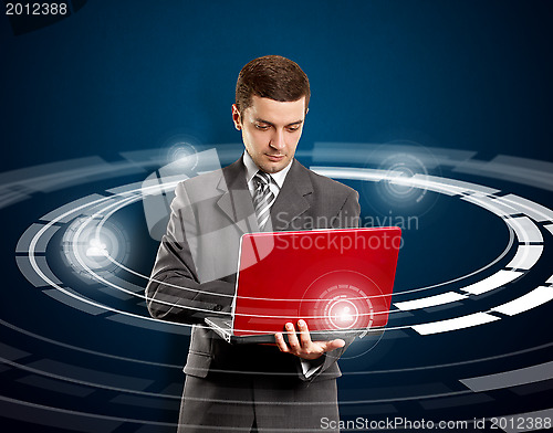 Image of Business Man With Laptop