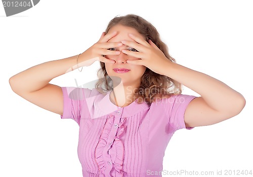 Image of Woman covering eyes