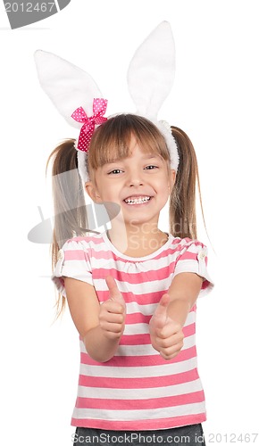 Image of Girl with bunny ears