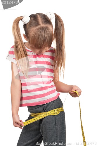 Image of Little girl with measure