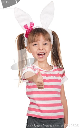 Image of Girl with bunny ears