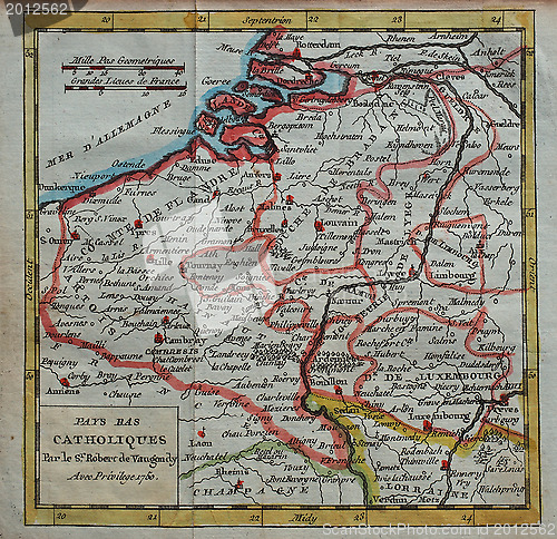 Image of original antique Netherlands map