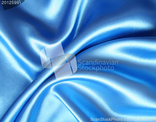 Image of Smooth elegant blue silk 